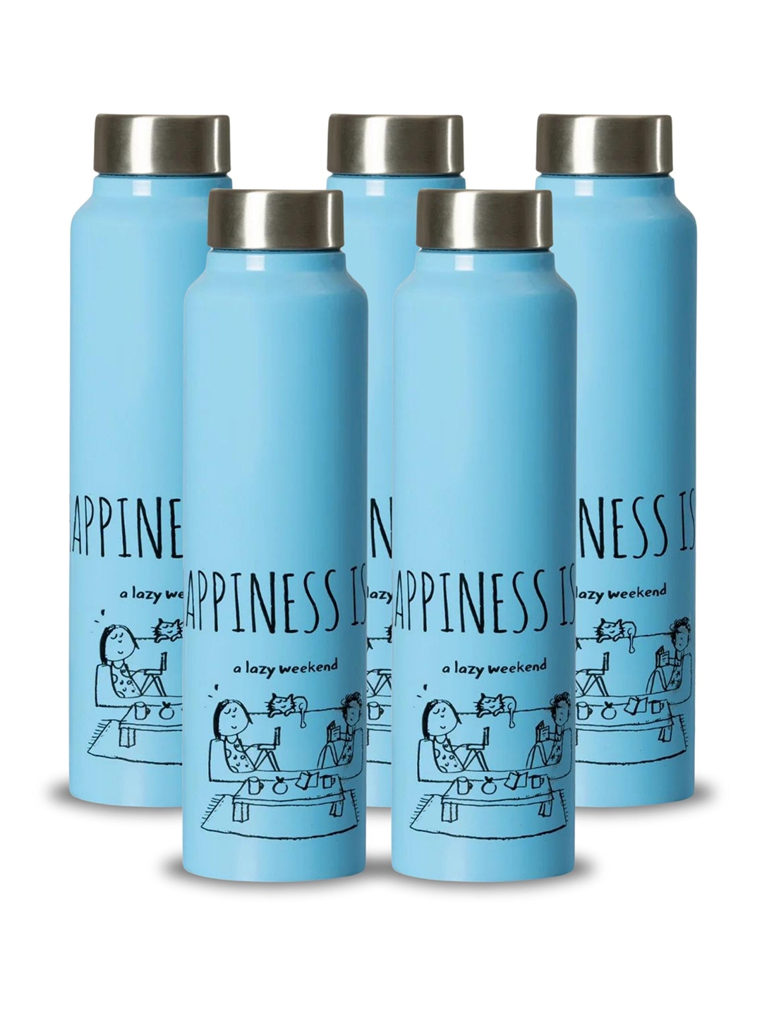 Clay Craft Vacbott Happiness 1000Ml Single-Wall Stainless Steel BIS Approved Water Bottle, Blue
Clay Craft Vacbott Happiness 1000Ml Single-Wall Stainless Steel BIS Approved Water Bottle, Blue
