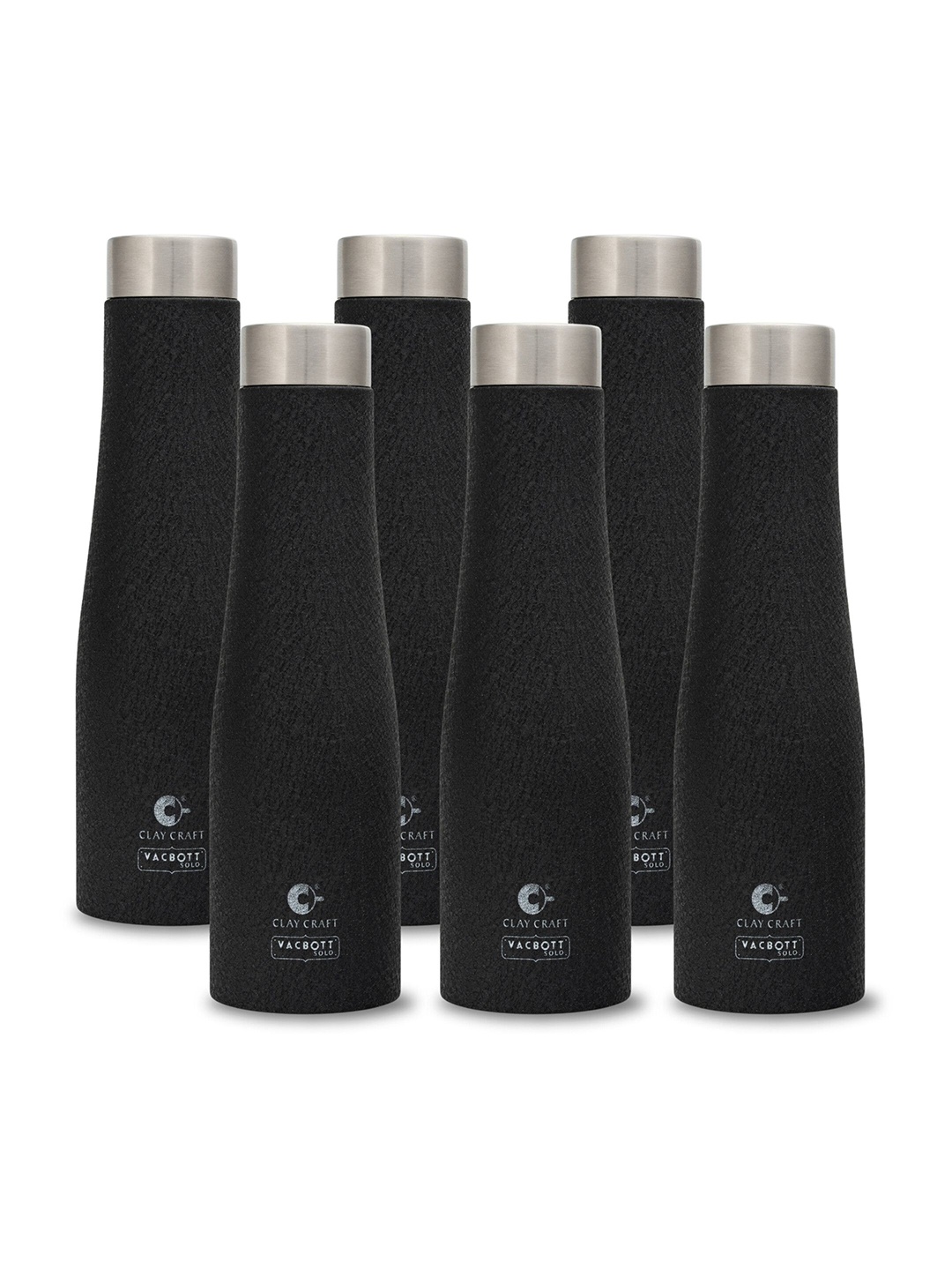 CLAY CRAFT Vacbott PETRA Black 6 Pieces Printed Single Wall Vacuum Water Bottle 1L Each
CLAY CRAFT Vacbott PETRA Black 6 Pieces Printed Single Wall Vacuum Water Bottle 1L Each