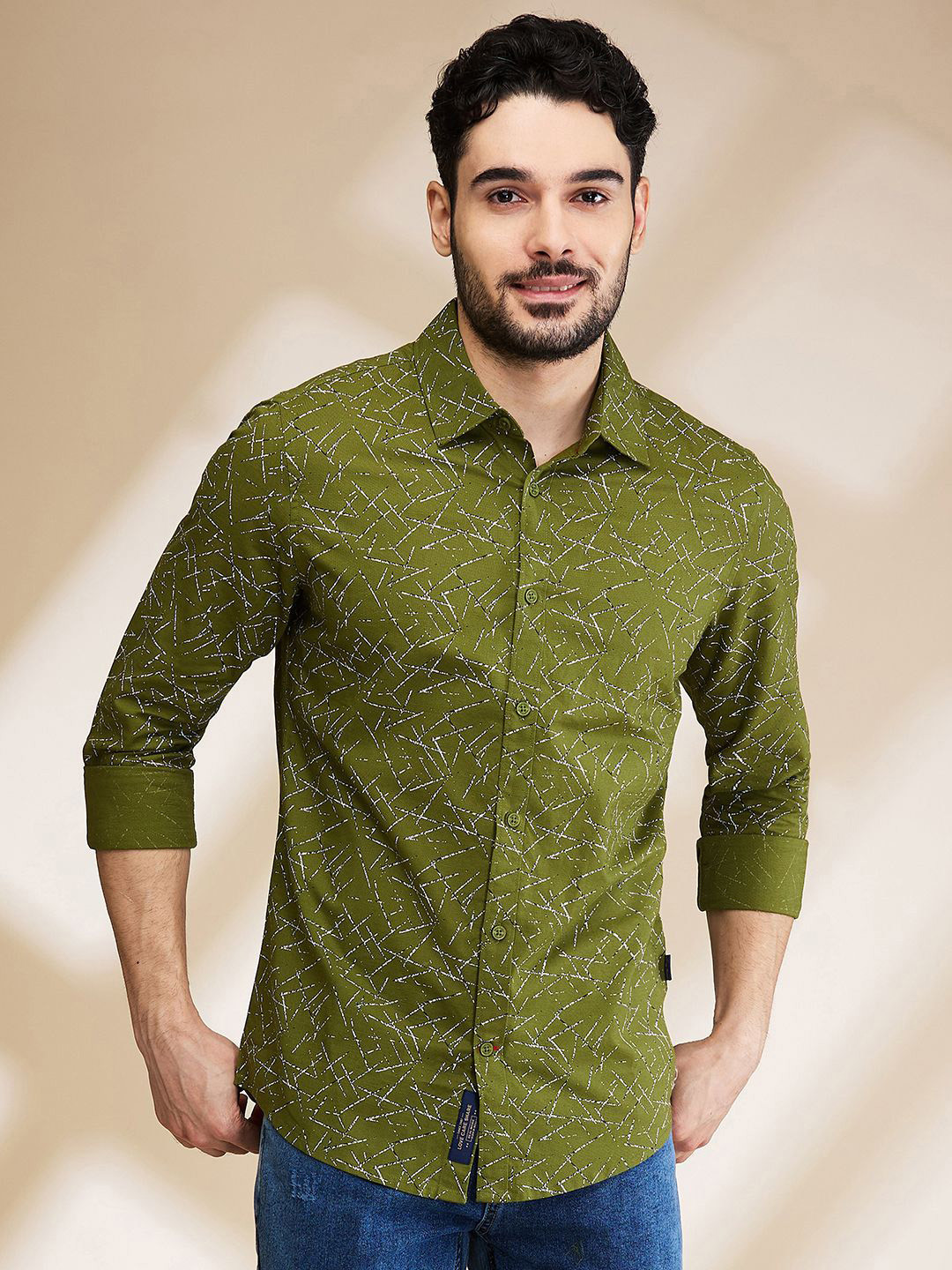 Being Human Men Spread Collar Floral Printed Cotton Slim Fit Casual Shirt, Green
Being Human Men Spread Collar Floral Printed Cotton Slim Fit Casual Shirt, Green
