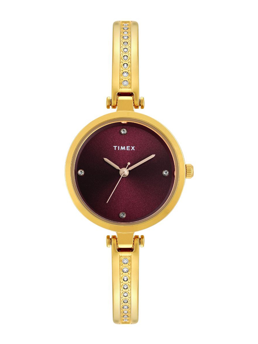Timex Women Brass Dial & Stainless Steel Bracelet Style Straps Analogue Watch TWEL200SMU04, Maroon
Timex Women Brass Dial & Stainless Steel Bracelet Style Straps Analogue Watch TWEL200SMU04, Maroon