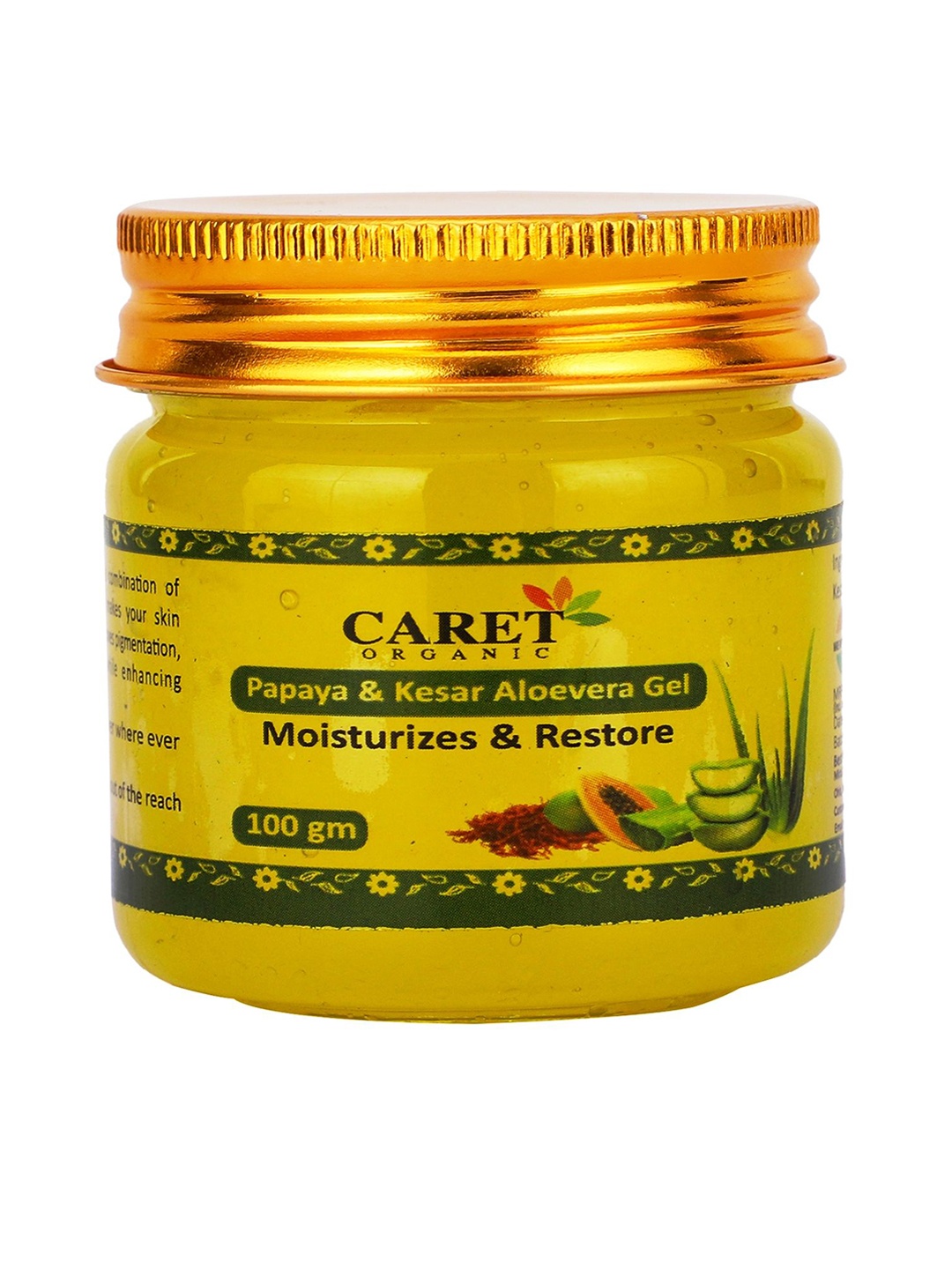 CARET ORGANIC Set Of 2 De-tan Face Pack- 100 g & Papaya , Kesar Aloevera Gel- 100 g, White
CARET ORGANIC Set Of 2 De-tan Face Pack- 100 g & Papaya , Kesar Aloevera Gel- 100 g, White