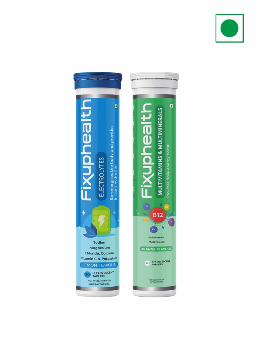 Fixuphealth Set Of 2 Electrolyte Effervescent Tablets & Multivitamin Tablets - 20 N Each, Multi
Fixuphealth Set Of 2 Electrolyte Effervescent Tablets & Multivitamin Tablets - 20 N Each, Multi