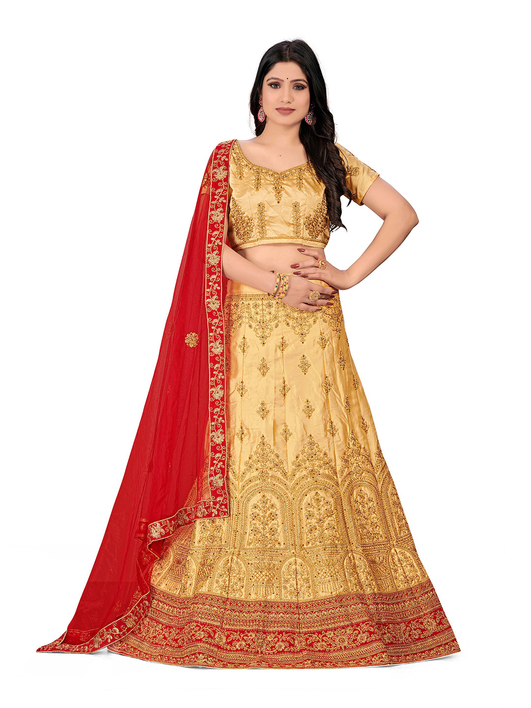 Maroosh Embellished Thread Work Unstitched Lehenga & Blouse With Dupatta, Beige
Maroosh Embellished Thread Work Unstitched Lehenga & Blouse With Dupatta, Beige