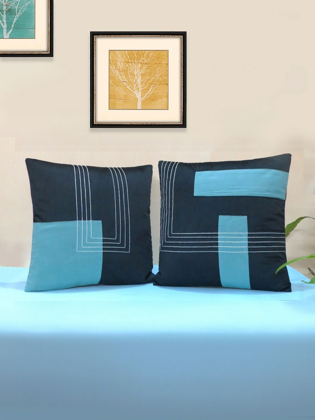 Mid July Home Black & Blue 2 Pieces Abstract Velvet Square Cushion Covers
Mid July Home Black & Blue 2 Pieces Abstract Velvet Square Cushion Covers