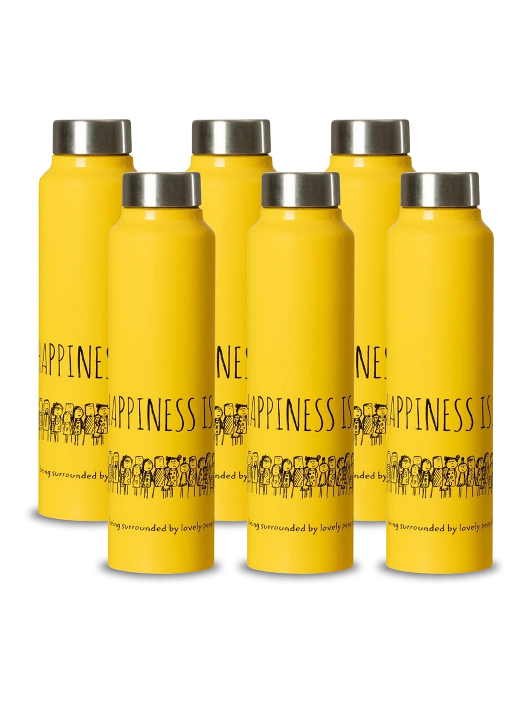 Clay Craft Vacbott Happiness 1000Ml Single-Wall Stainless Steel BIS Approved Water Bottle, Yellow
Clay Craft Vacbott Happiness 1000Ml Single-Wall Stainless Steel BIS Approved Water Bottle, Yellow
