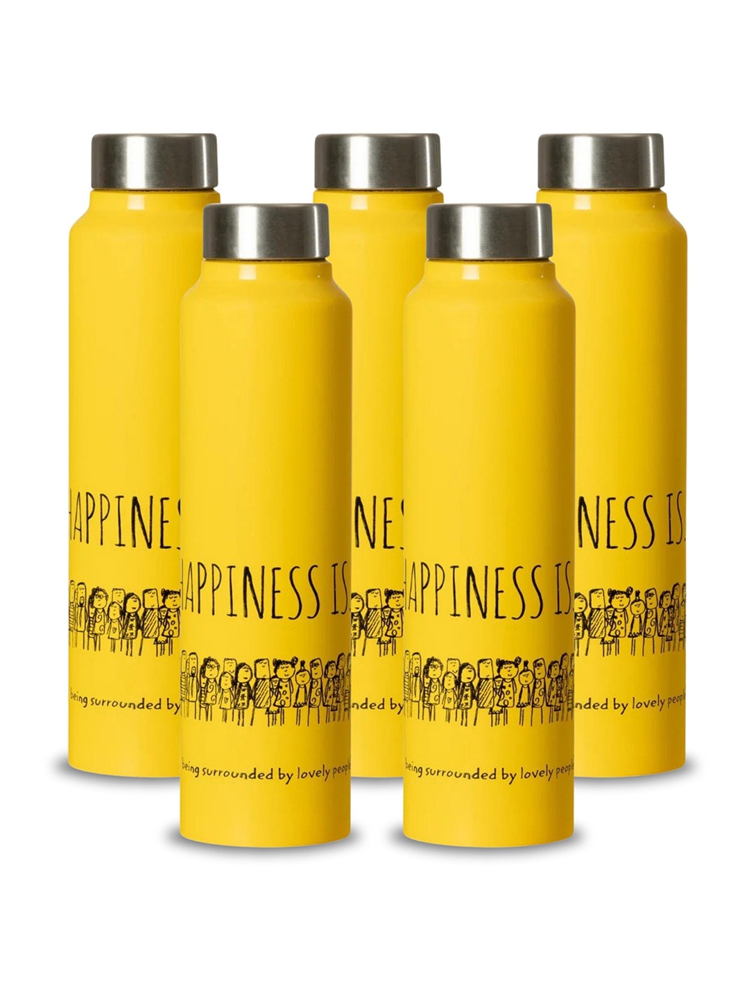 Clay Craft Vacbott Happiness 1000Ml Single-Wall Stainless Steel BIS Approved Water Bottle, Yellow
Clay Craft Vacbott Happiness 1000Ml Single-Wall Stainless Steel BIS Approved Water Bottle, Yellow
