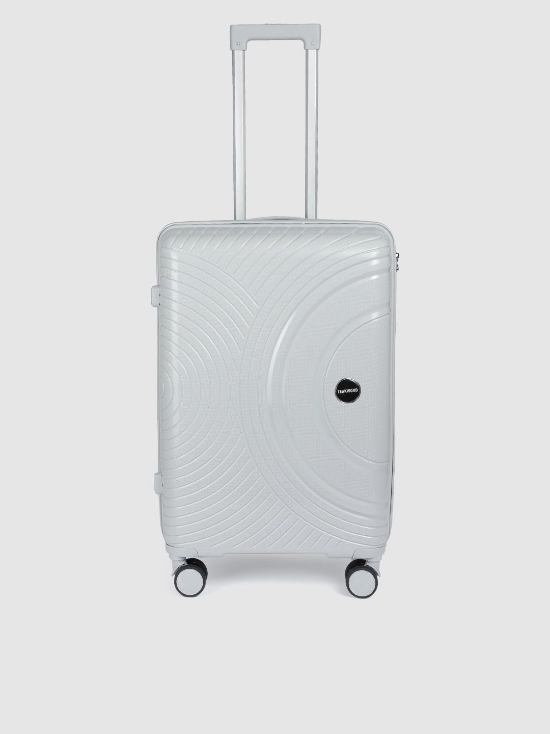 Teakwood Leathers Halfmoon Textured 360-Degree Rotation Hard Medium-Sized Trolley Bag 57L, Grey
Teakwood Leathers Halfmoon Textured 360-Degree Rotation Hard Medium-Sized Trolley Bag 57L, Grey