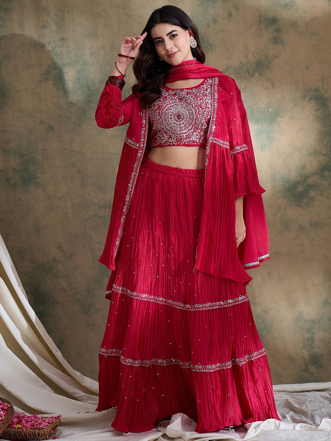 Miss Ethnik Embroidered Thread Work Ready to Wear Lehenga & Blouse With Dupatta, Pink
Miss Ethnik Embroidered Thread Work Ready to Wear Lehenga & Blouse With Dupatta, Pink