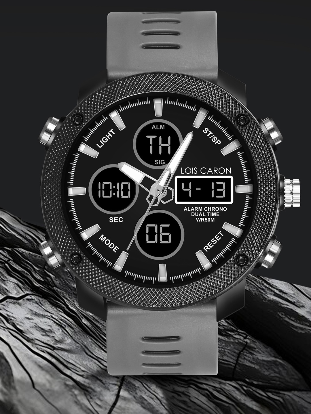 LOIS CARON Men Dial & Bracelet Style Straps Analogue and Digital Watch - LCDA8008, Black
LOIS CARON Men Dial & Bracelet Style Straps Analogue and Digital Watch - LCDA8008, Black