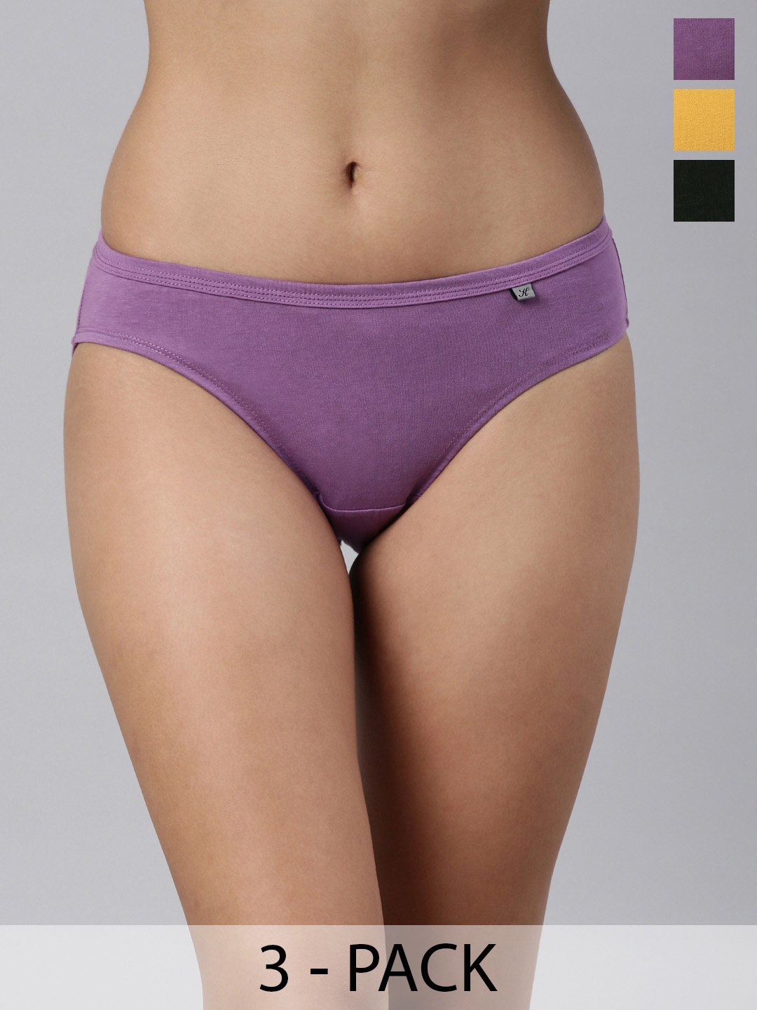 Kryptic Women Pack Of 3 Mid Rise Pure Cotton Bikini BriefsKRWBR609_608_601_R4, Purple
Kryptic Women Pack Of 3 Mid Rise Pure Cotton Bikini BriefsKRWBR609_608_601_R4, Purple