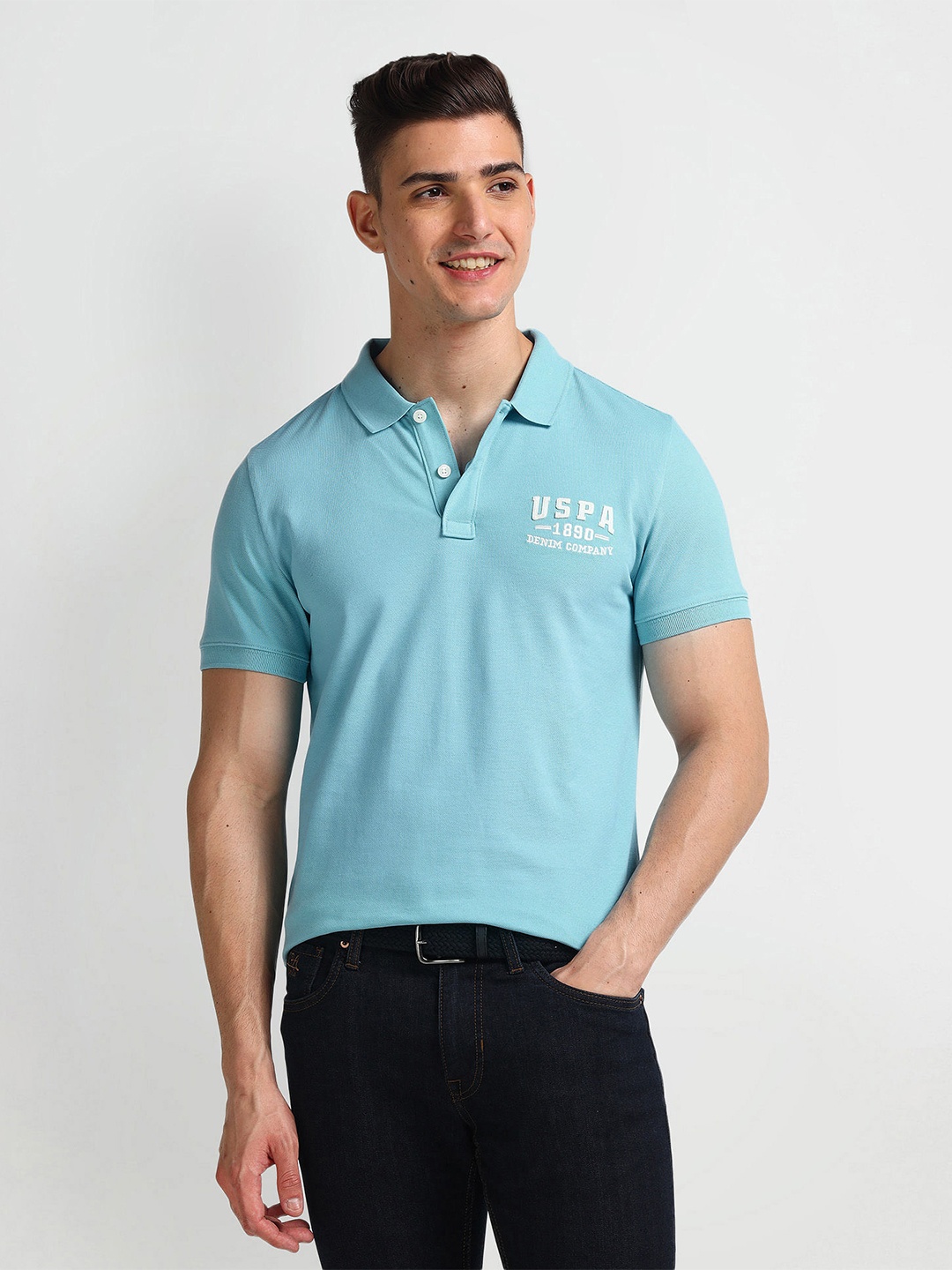 U.S. Polo Assn. Denim Co. Pure Cotton Brand Logo Printed Polo Collar Slim Fit T-shirt, Blue
U.S. Polo Assn. Denim Co. Pure Cotton Brand Logo Printed Polo Collar Slim Fit T-shirt, Blue