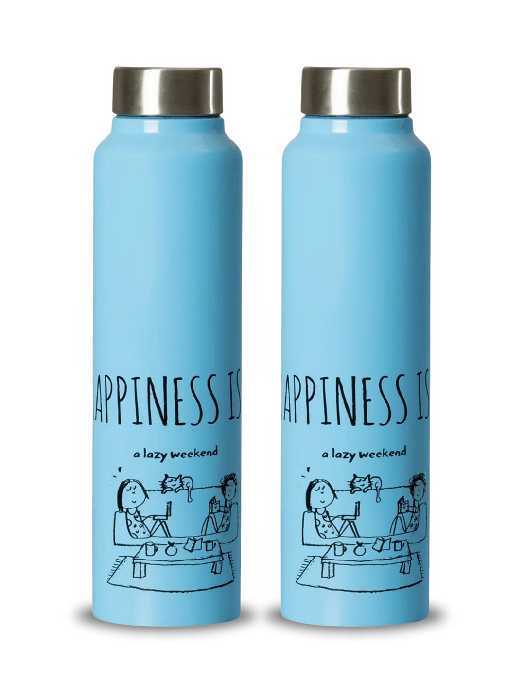 Clay Craft Vacbott Happiness 1000Ml Single-Wall Stainless Steel BIS Approved Water Bottle, Blue
Clay Craft Vacbott Happiness 1000Ml Single-Wall Stainless Steel BIS Approved Water Bottle, Blue