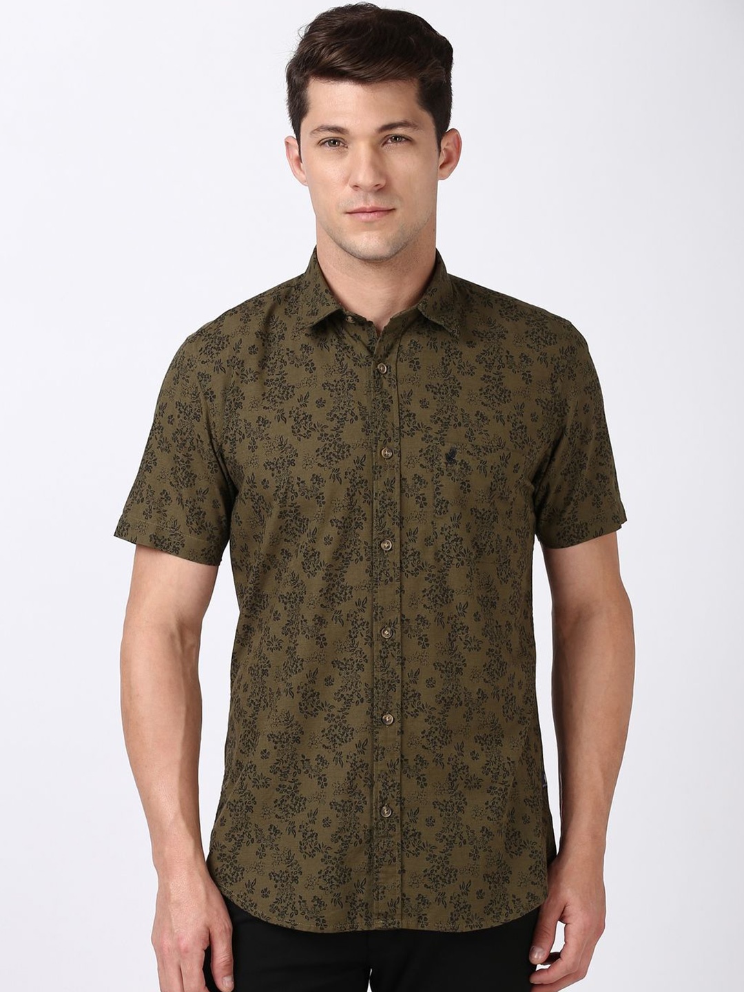 Peter England Casuals Men Spread Collar Floral Printed Cotton Slim Fit Casual Shirt, Olive
Peter England Casuals Men Spread Collar Floral Printed Cotton Slim Fit Casual Shirt, Olive