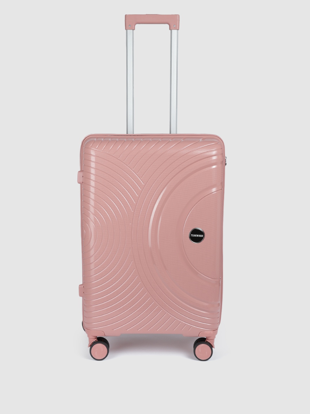Teakwood Leathers Halfmoon Textured 360-Degree Rotation Hard Medium-Sized Trolley Bag 57L, Pink
Teakwood Leathers Halfmoon Textured 360-Degree Rotation Hard Medium-Sized Trolley Bag 57L, Pink