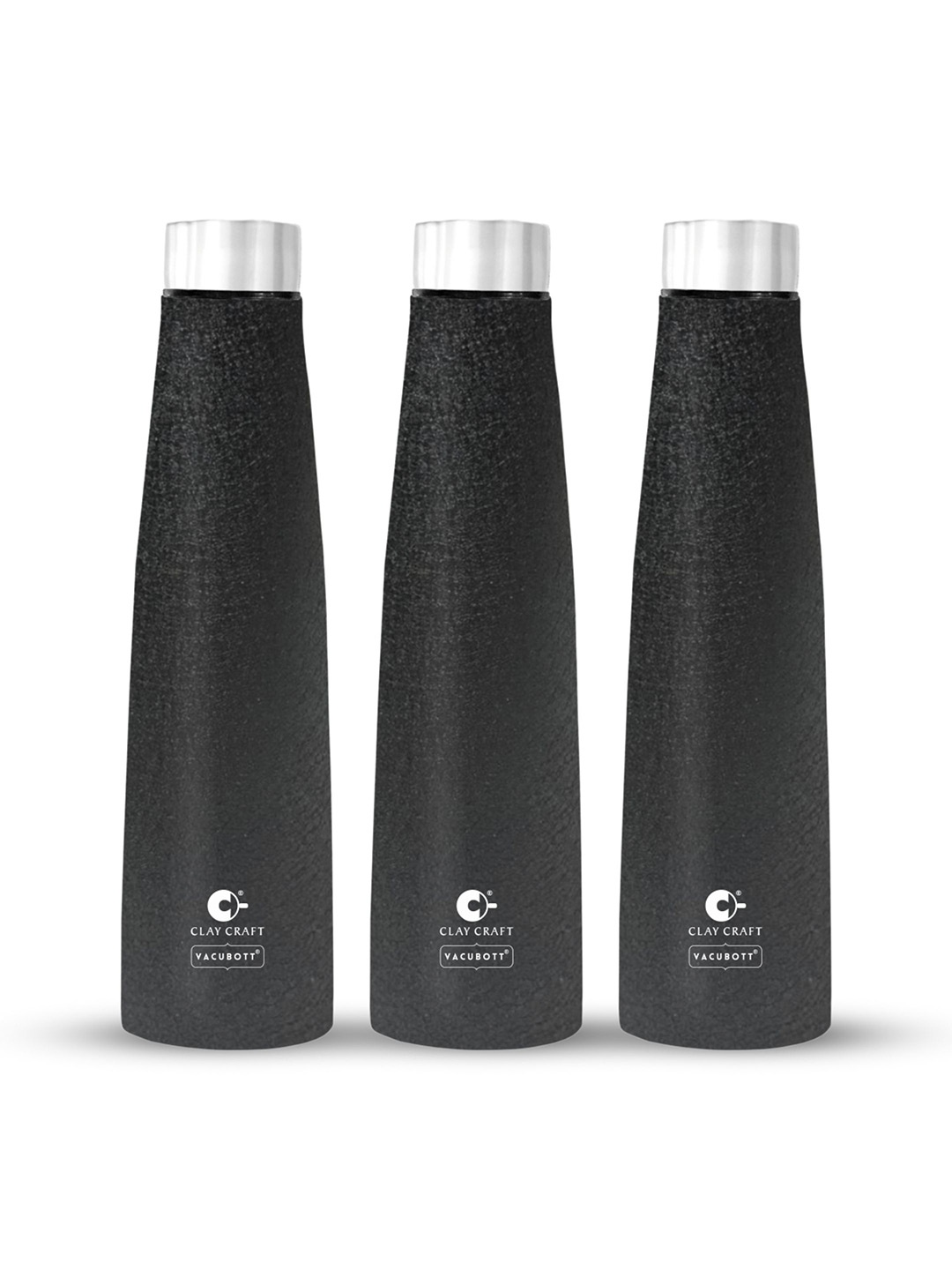 Clay Craft Vacbott Chariott 900Ml Single-Wall Stainless Steel BIS Approved Water Bottle, Black
Clay Craft Vacbott Chariott 900Ml Single-Wall Stainless Steel BIS Approved Water Bottle, Black