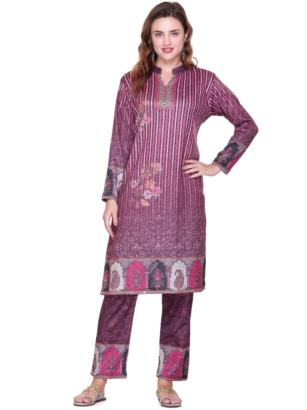 Melvin Women Ethnic Motifs Printed Regular Kurta with Trousers & With Dupatta, Purple
Melvin Women Ethnic Motifs Printed Regular Kurta with Trousers & With Dupatta, Purple