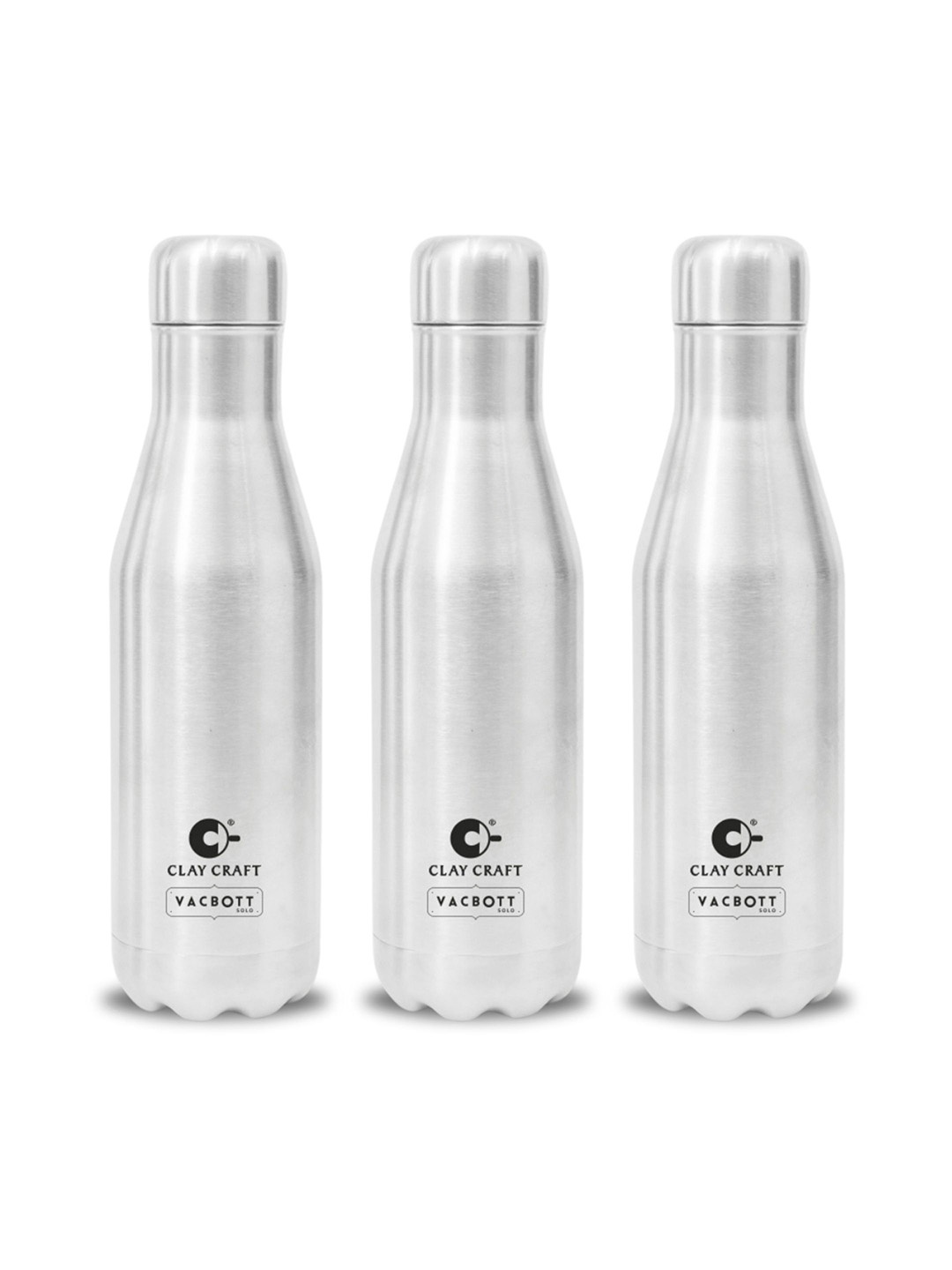 Clay Craft Vacbott Carbon 500Ml Single-Wall Stainless Steel BIS Approved Water Bottle, Silver
Clay Craft Vacbott Carbon 500Ml Single-Wall Stainless Steel BIS Approved Water Bottle, Silver