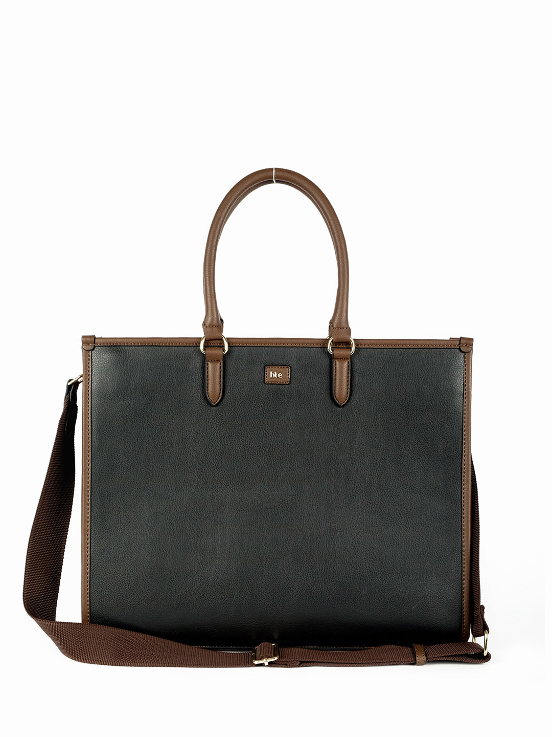 HIE Women Textured Up to 16 inch Laptop Tote Bag, Black
HIE Women Textured Up to 16 inch Laptop Tote Bag, Black