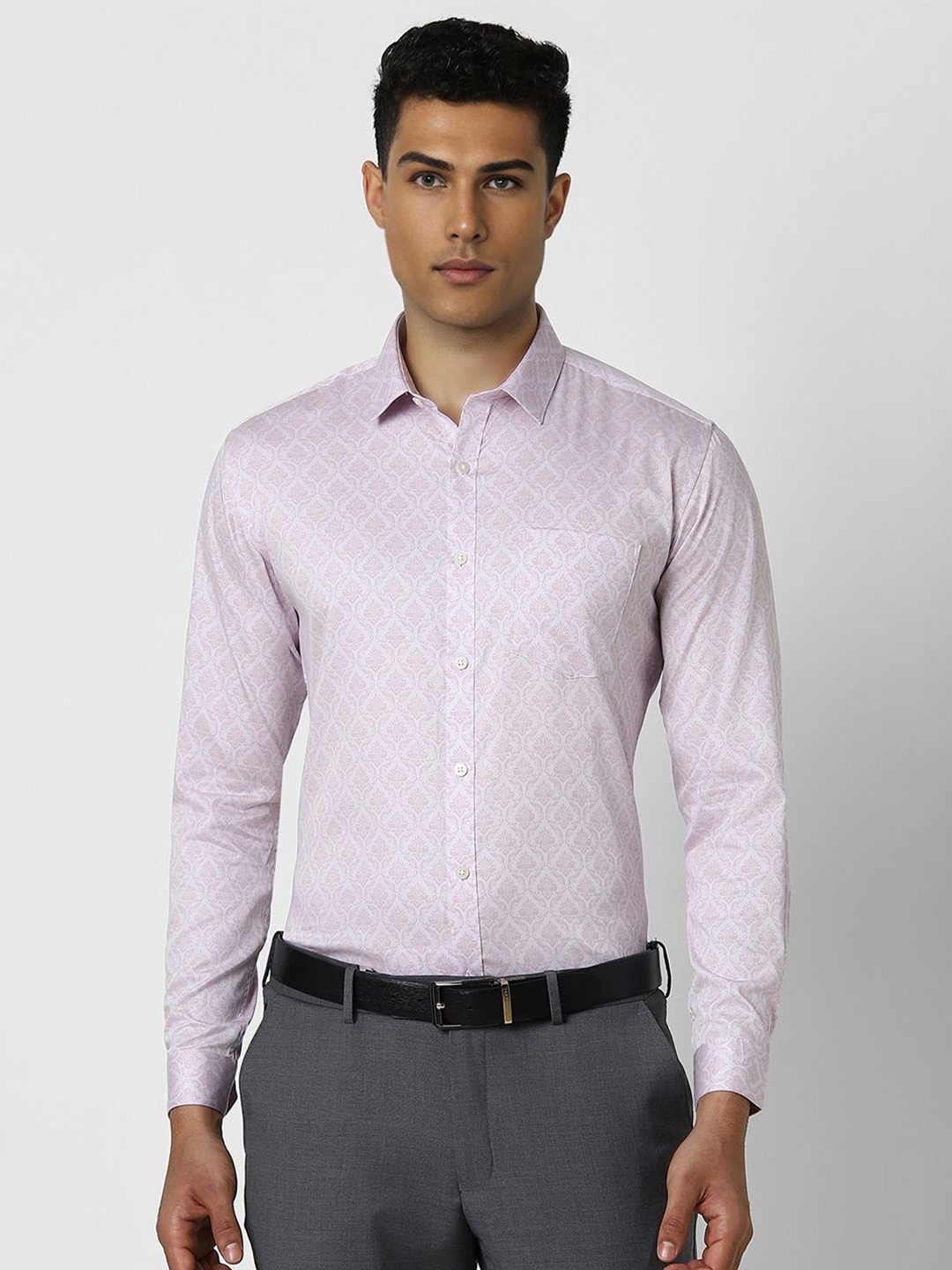 V Dot Men Spread Collar Ethnic Motifs Printed Cotton Slim Fit Formal Shirt, Lavender
V Dot Men Spread Collar Ethnic Motifs Printed Cotton Slim Fit Formal Shirt, Lavender