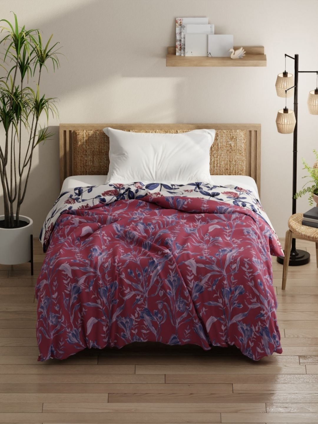KOPA Denim Cotton Rose & Blue Floral Microfiber AC Room 150 GSM Single Bed Comforter
KOPA Denim Cotton Rose & Blue Floral Microfiber AC Room 150 GSM Single Bed Comforter