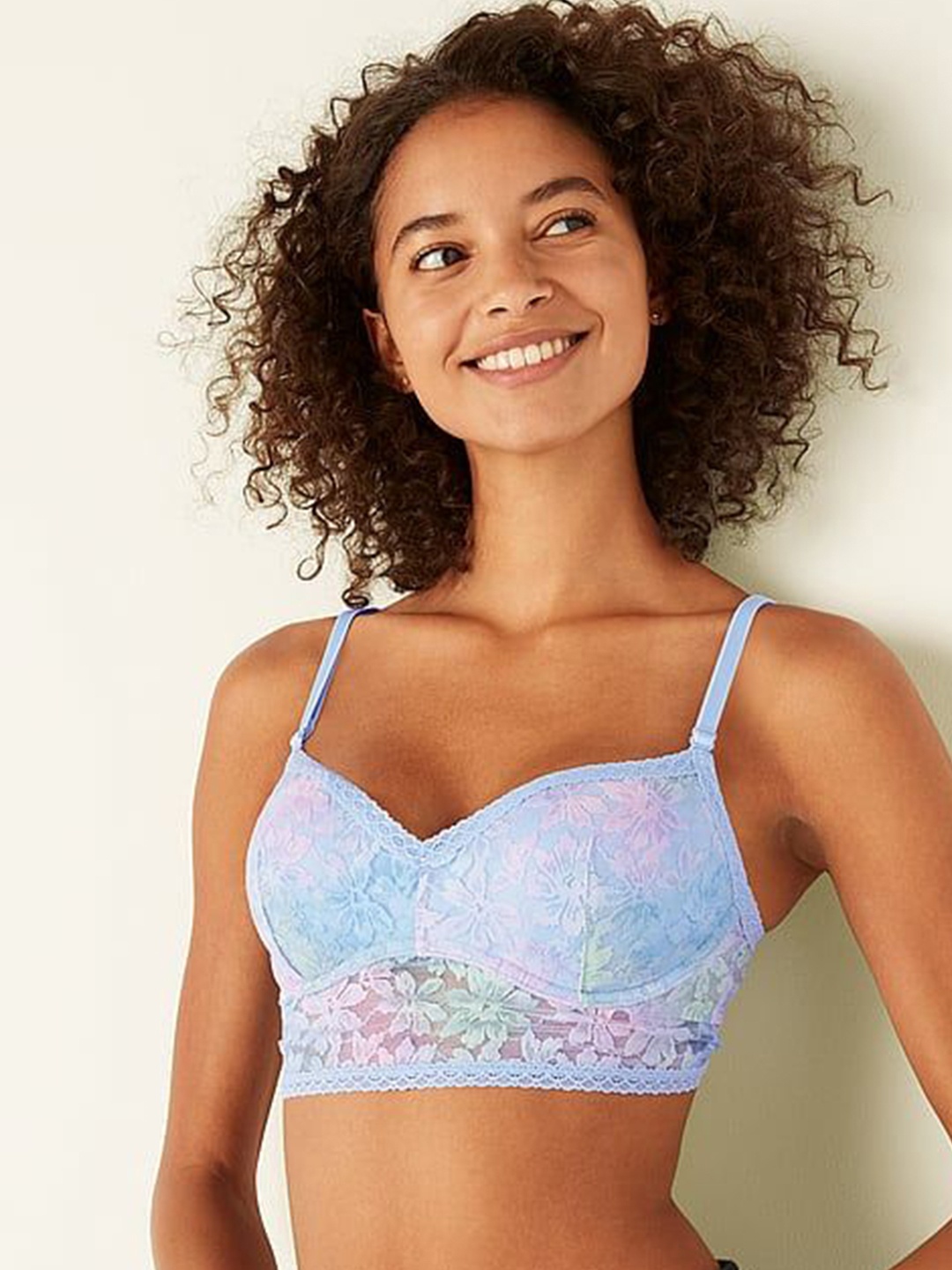 Victoria's Secret Women Floral Bralette Medium Coverage Underwired Heavily Padded Bra, Blue
Victoria's Secret Women Floral Bralette Medium Coverage Underwired Heavily Padded Bra, Blue
