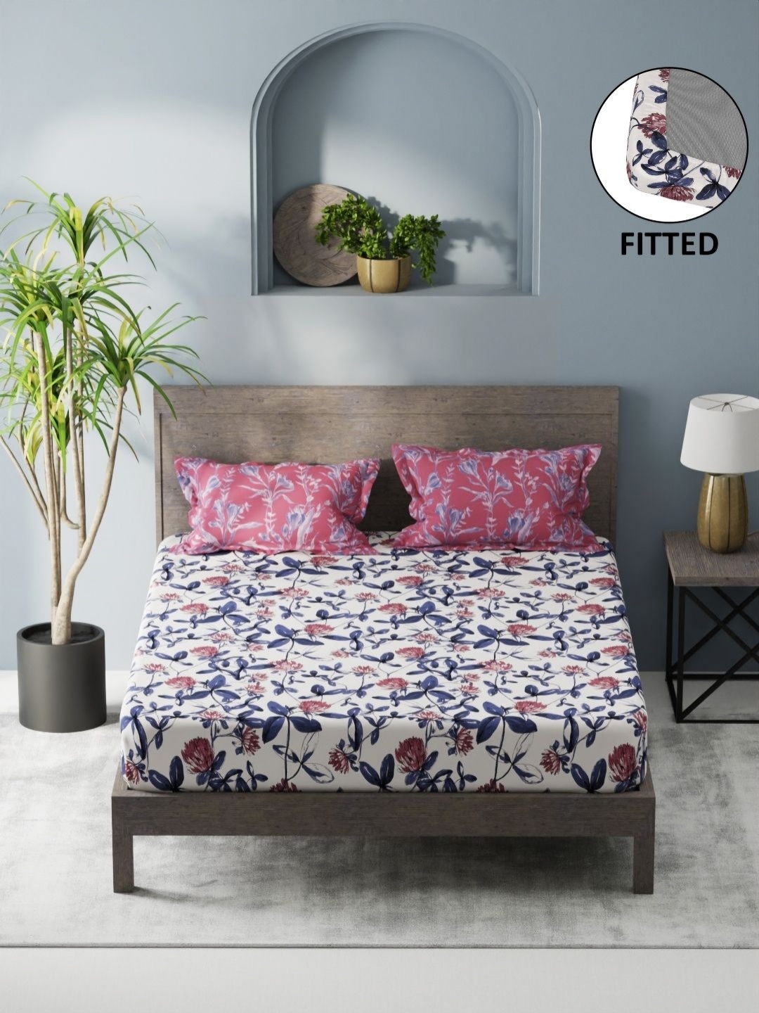 KOPA Denim Pink Printed Microfiber Fitted 200 TC King Bedsheet Set 1.80 m X 1.98 m X 25 cm
KOPA Denim Pink Printed Microfiber Fitted 200 TC King Bedsheet Set 1.80 m X 1.98 m X 25 cm