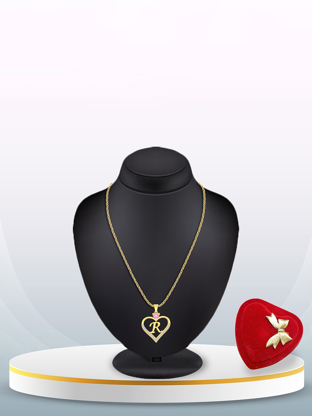 Heer Collection Gold-Plated Stainless Steel CZ Alphabet R Heart Shaped Pendant & Chain
Heer Collection Gold-Plated Stainless Steel CZ Alphabet R Heart Shaped Pendant & Chain