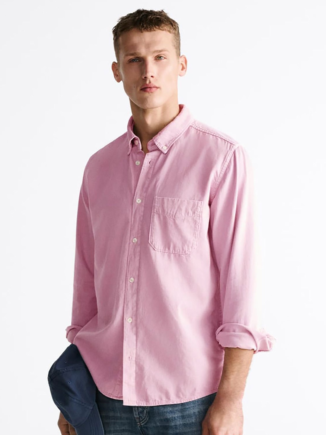 MISCHIEF MONKEY Men Classic Button-Down Collar Solid Cotton Tailored Fit Casual Shirt, Pink
MISCHIEF MONKEY Men Classic Button-Down Collar Solid Cotton Tailored Fit Casual Shirt, Pink