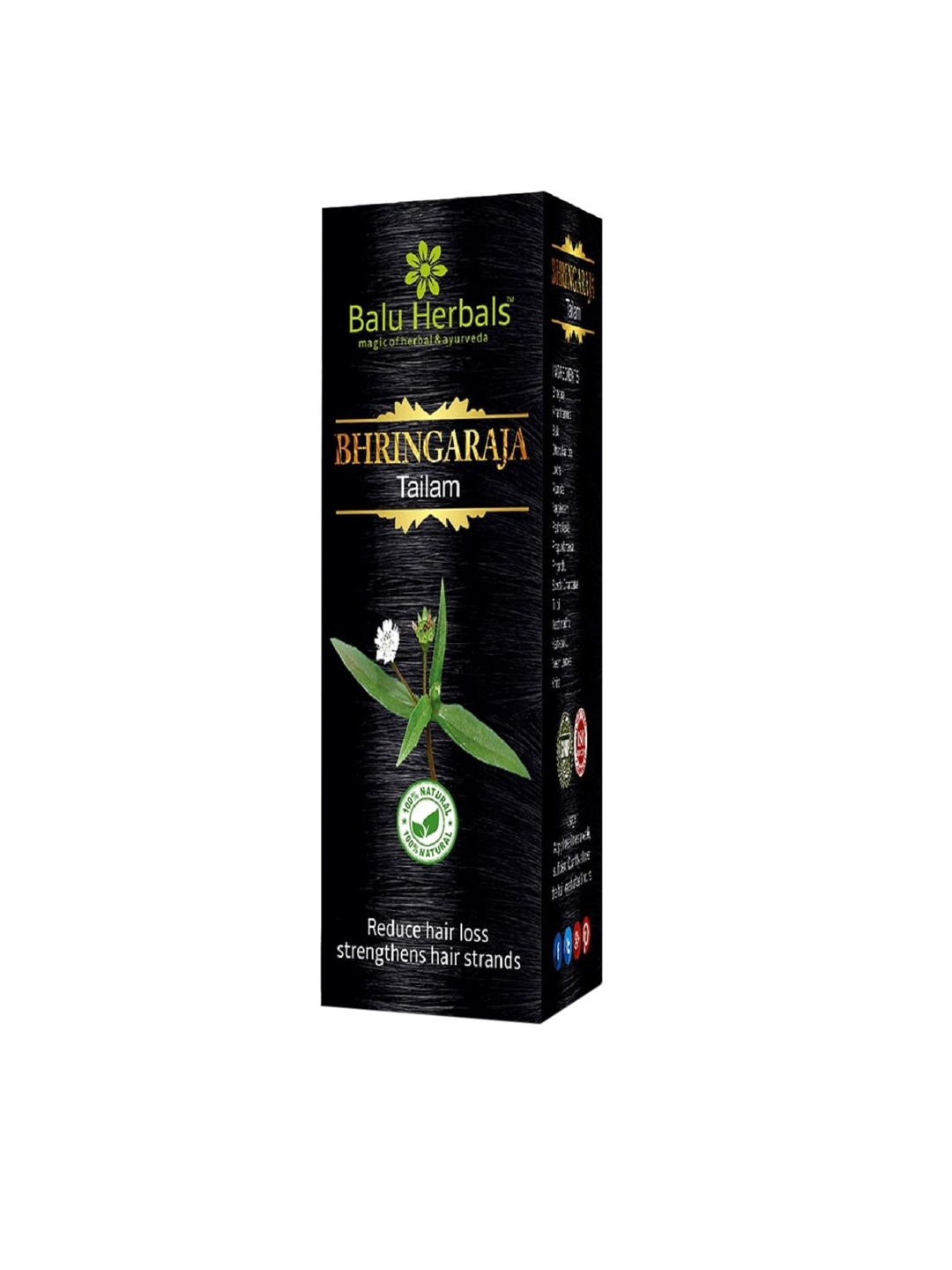 BALU HERBALS Bhringraj Thailam Reduce Hair Loss Strengthens Hair Strands - 500 ml, Black
BALU HERBALS Bhringraj Thailam Reduce Hair Loss Strengthens Hair Strands - 500 ml, Black
