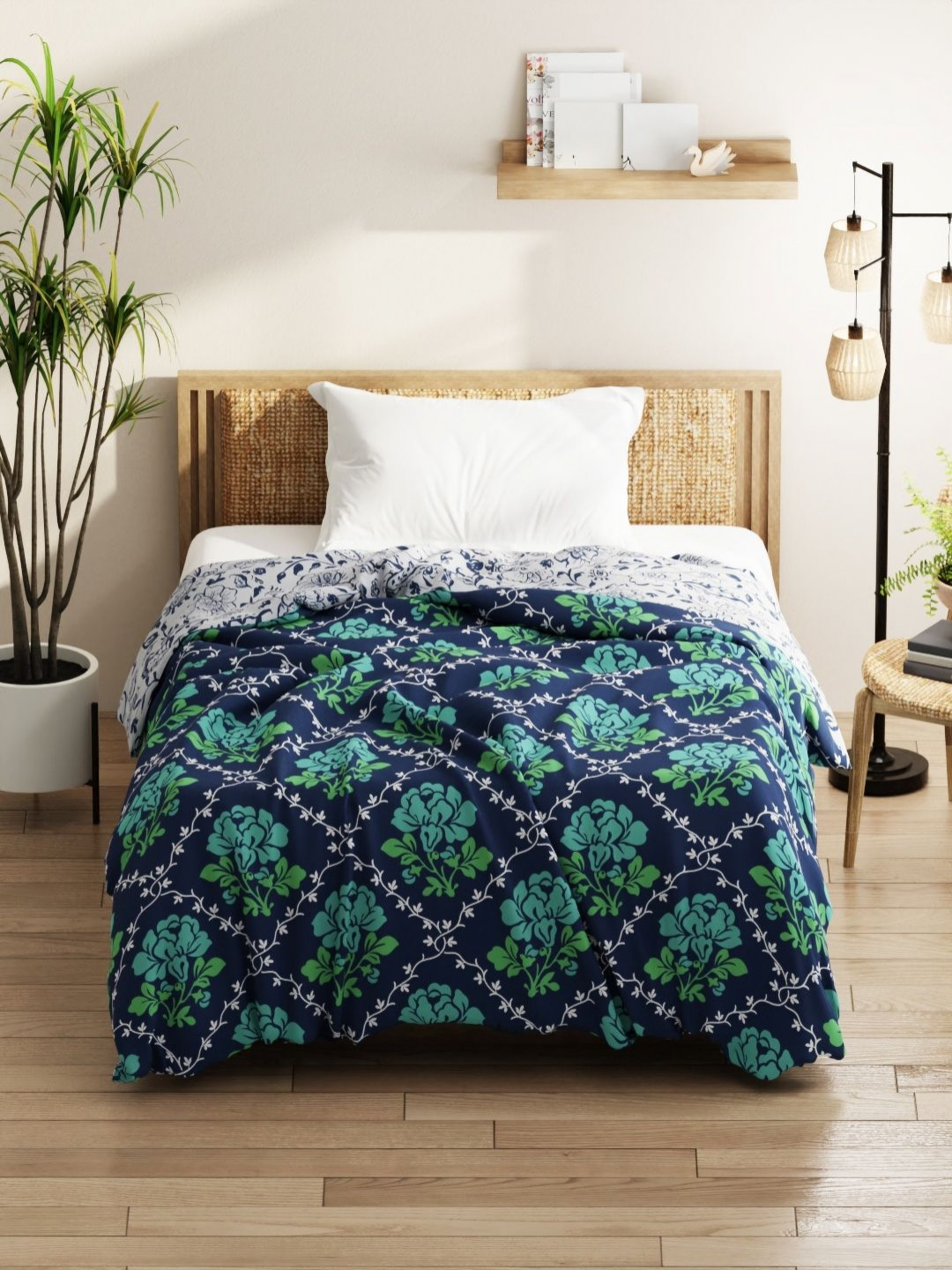 KOPA Green & Blue Floral Printed Microfiber AC Room 120 GSM Single Bed Comforter
KOPA Green & Blue Floral Printed Microfiber AC Room 120 GSM Single Bed Comforter
