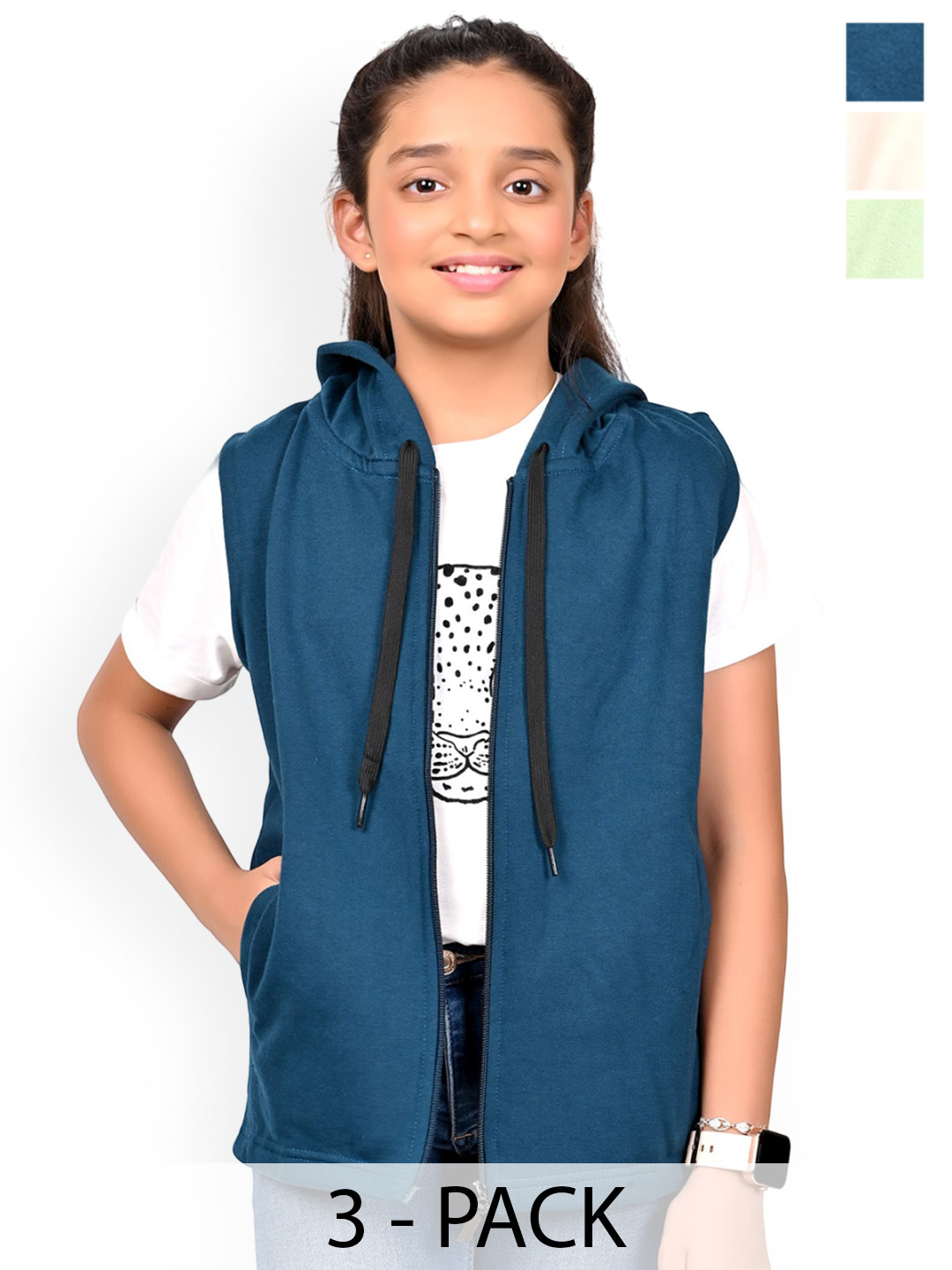 BAESD Girls Pack Of 3 Solid Hooded Fleece Front Open Sweatshirts, Teal
BAESD Girls Pack Of 3 Solid Hooded Fleece Front Open Sweatshirts, Teal