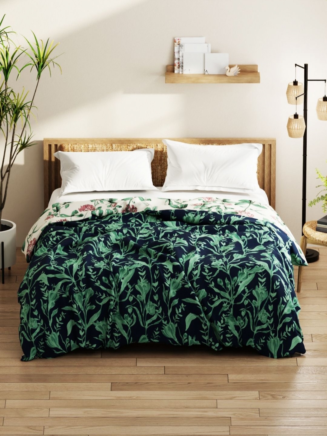 KOPA Navy Blue & White Floral Printed Microfiber AC Room 150 GSM Double Bed Comforter
KOPA Navy Blue & White Floral Printed Microfiber AC Room 150 GSM Double Bed Comforter
