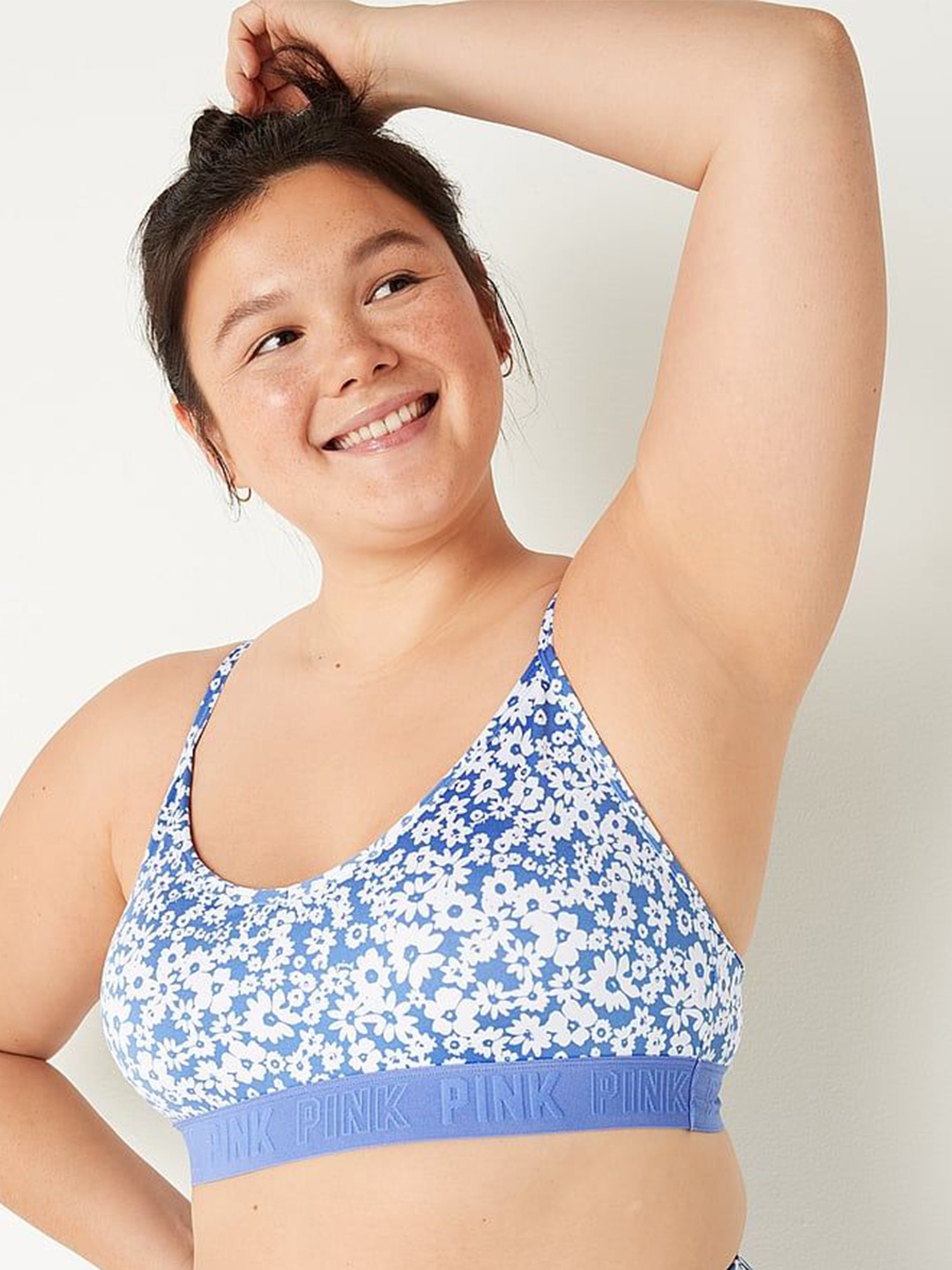 Victoria's Secret Women Workout Floral Printed Full Coverage Lightly Padded Bra, White
Victoria's Secret Women Workout Floral Printed Full Coverage Lightly Padded Bra, White