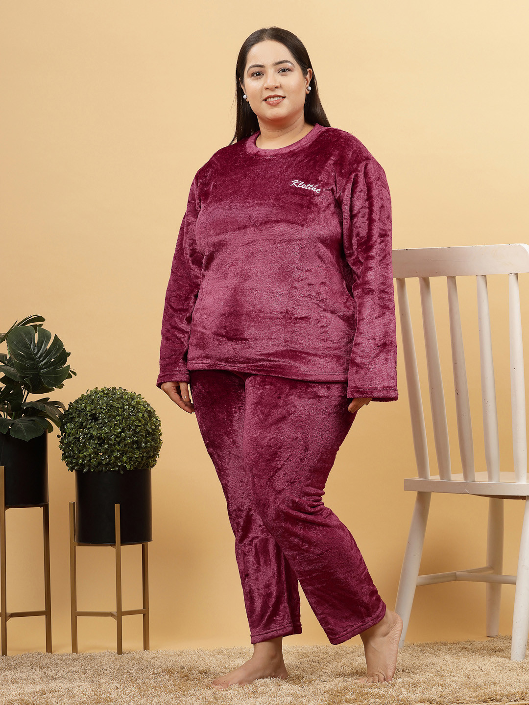 KLOTTHE Women Night suit, Maroon 
KLOTTHE Women Night suit, Maroon