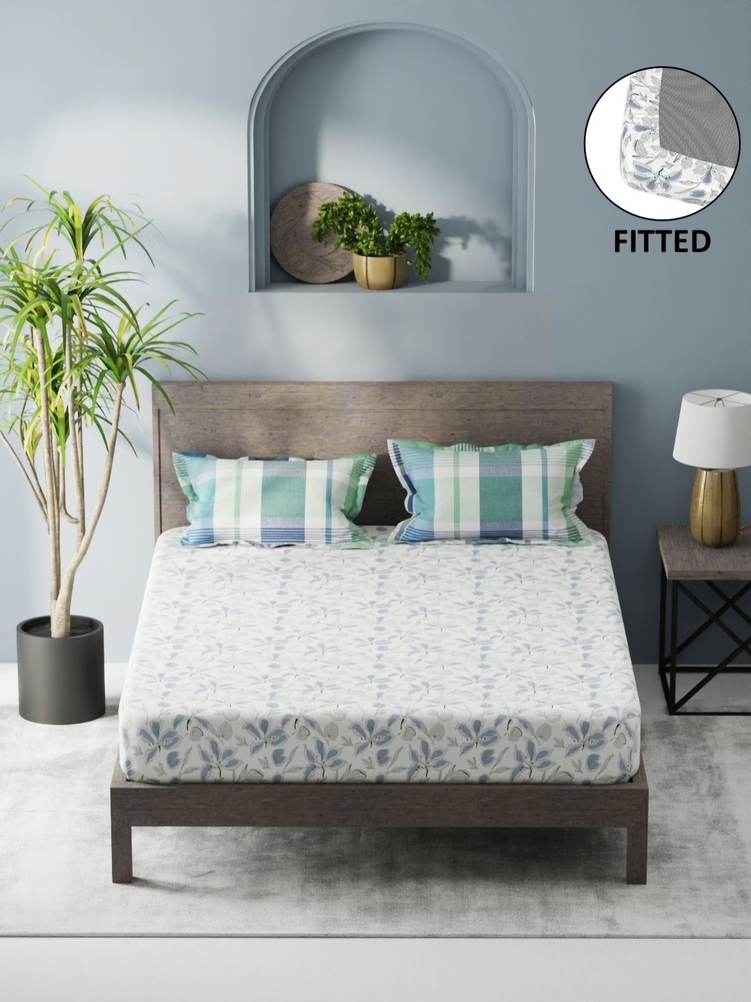 KOPA White Floral 200TC Microfiber Fitted Double King Bedsheet Set-1.80 m X 1.98 m X 25 cm
KOPA White Floral 200TC Microfiber Fitted Double King Bedsheet Set-1.80 m X 1.98 m X 25 cm