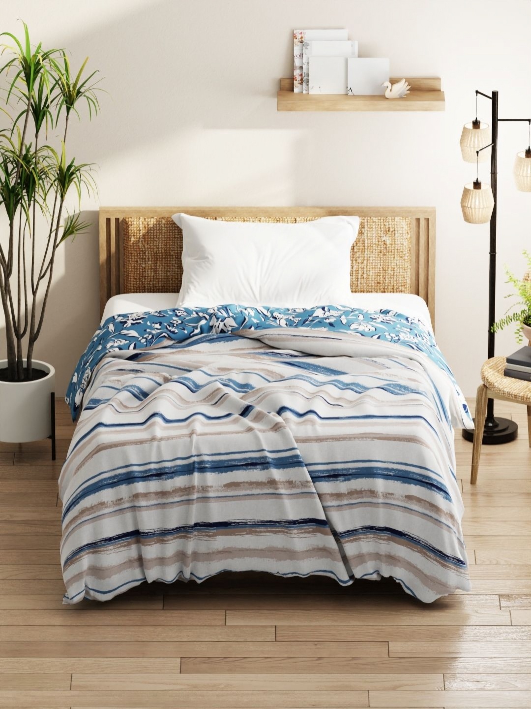 KOPA Classic Cotton Grey & Blue Striped Microfiber AC Room 120 GSM Single Bed Comforter
KOPA Classic Cotton Grey & Blue Striped Microfiber AC Room 120 GSM Single Bed Comforter