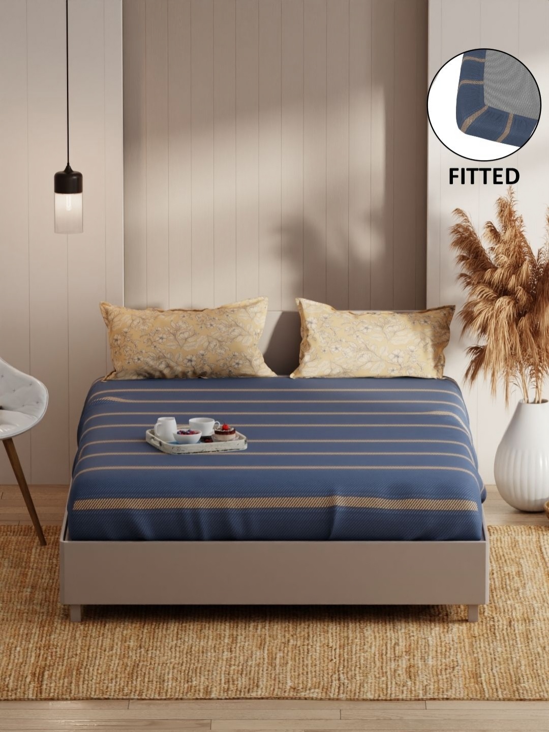 KOPA bio-soft Blue Microfiber 152 TC Queen Bedsheet with 2 Pillow Covers 2.31 m X 2.54 m
KOPA bio-soft Blue Microfiber 152 TC Queen Bedsheet with 2 Pillow Covers 2.31 m X 2.54 m