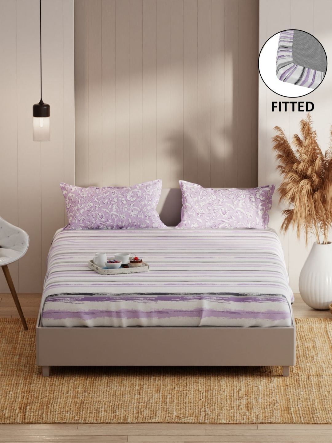 KOPA Bio-soft Grey Microfiber Fitted152 TC Queen Bedsheet Set 1.80 m X 1.98 m X 25 cm
KOPA Bio-soft Grey Microfiber Fitted152 TC Queen Bedsheet Set 1.80 m X 1.98 m X 25 cm