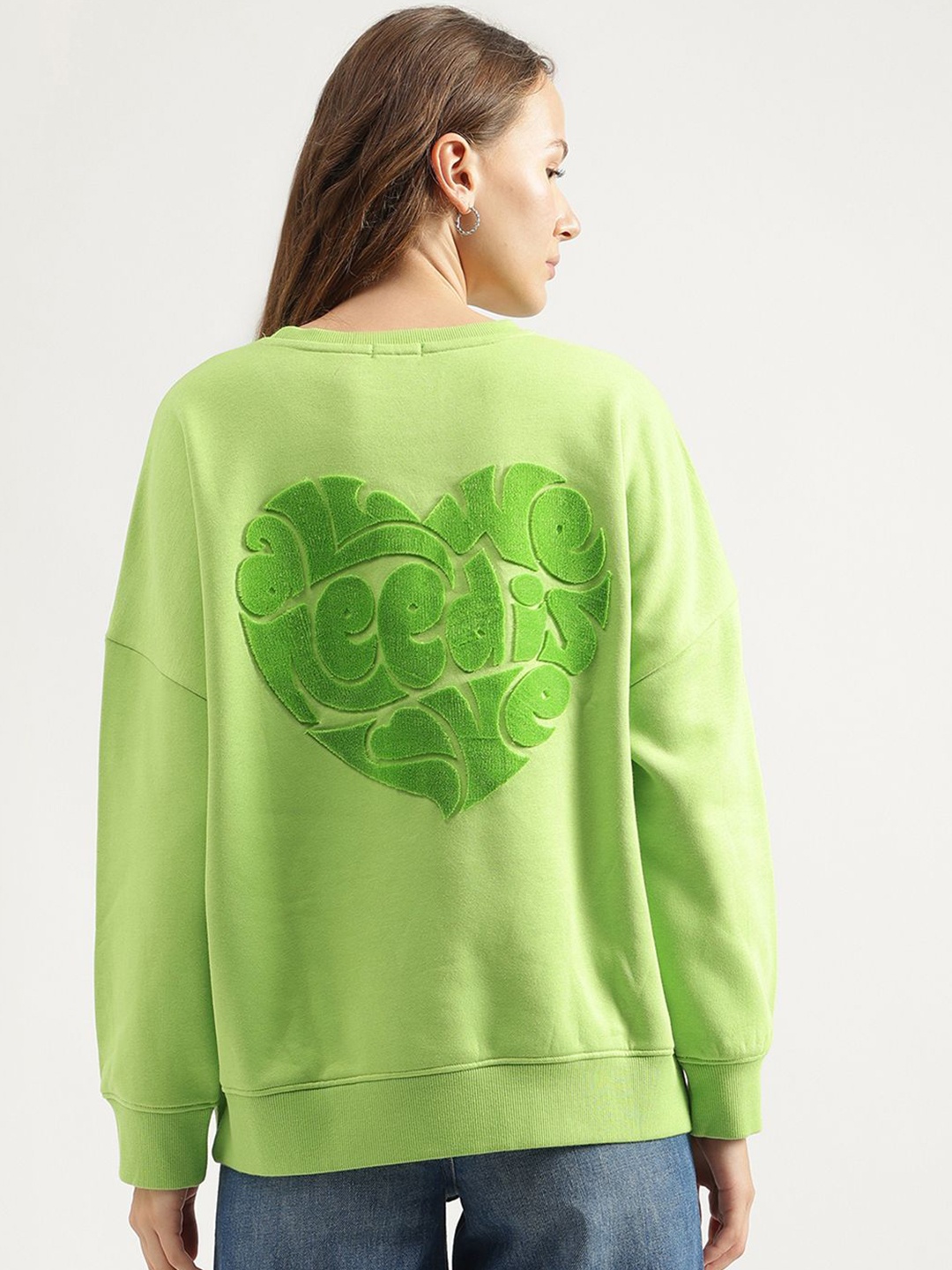 United Colors of Benetton Women Typography Printed Round Neck Cotton Pullover Sweatshirt, Green
United Colors of Benetton Women Typography Printed Round Neck Cotton Pullover Sweatshirt, Green