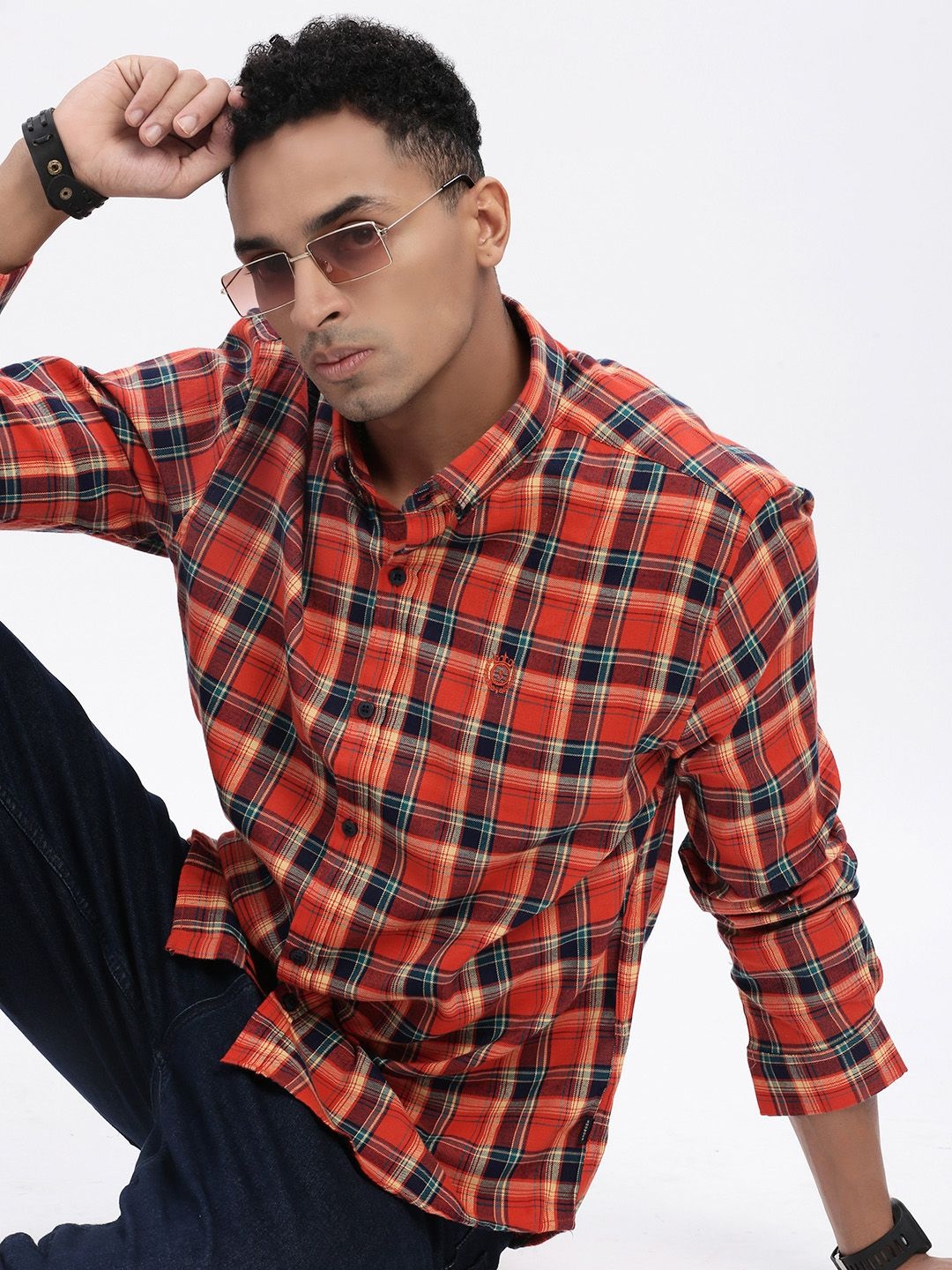 SHOWOFF Men Premium Spread Collar Tartan Checked Cotton Slim Fit Casual Shirt, Orange
SHOWOFF Men Premium Spread Collar Tartan Checked Cotton Slim Fit Casual Shirt, Orange