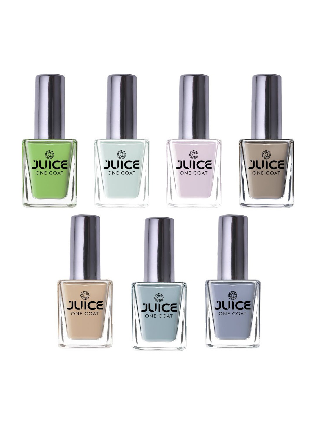 JUICE Set Of 7 One Coat Longlasting Quick Dry Nail Paint 11 ml Each- Pastel Light, Blue
JUICE Set Of 7 One Coat Longlasting Quick Dry Nail Paint 11 ml Each- Pastel Light, Blue