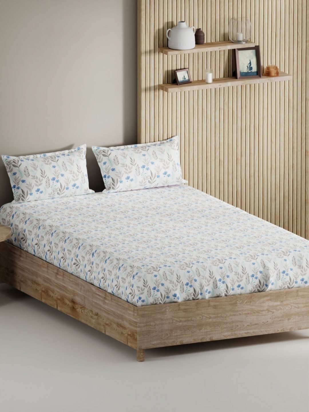 BIANCA Palladium Blue Floral Printed Cotton 144 TC King Bedsheet Set 2.74 m X 2.74 m
BIANCA Palladium Blue Floral Printed Cotton 144 TC King Bedsheet Set 2.74 m X 2.74 m