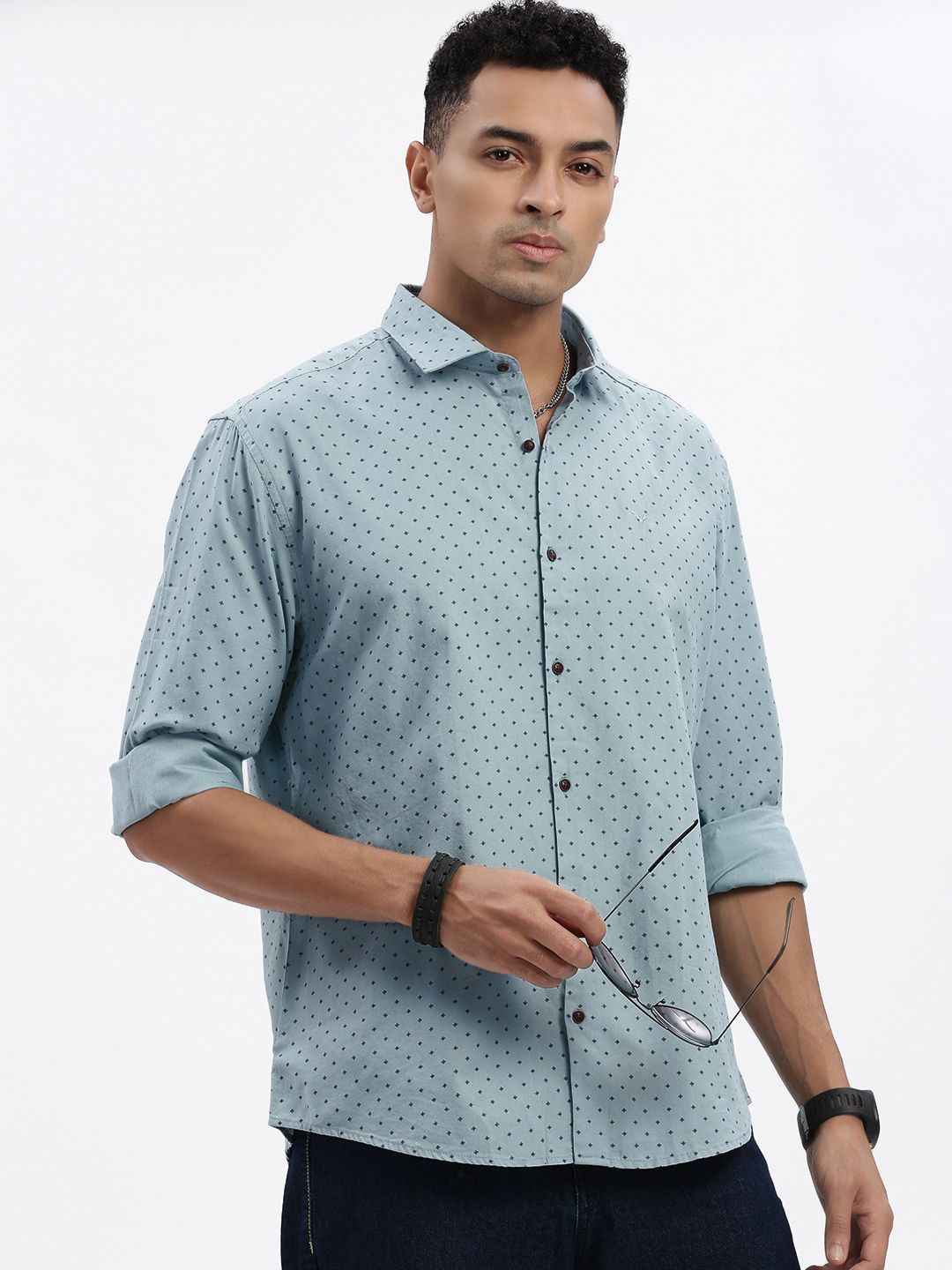 SHOWOFF Men Premium Spread Collar Micro Ditsy Printed Cotton Slim Fit Casual Shirt, Grey
SHOWOFF Men Premium Spread Collar Micro Ditsy Printed Cotton Slim Fit Casual Shirt, Grey