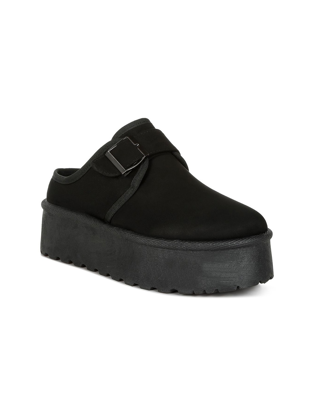 London Rag Women Buckle Strap Fur Platform Classic Slip-On Casual Shoes, Black
London Rag Women Buckle Strap Fur Platform Classic Slip-On Casual Shoes, Black