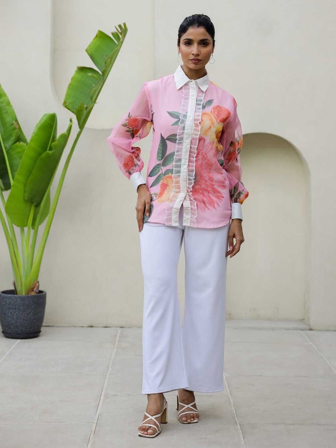 FLAVIA CREATION Women Spread Collar Floral Printed Organic Cotton Casual Shirt, Pink
FLAVIA CREATION Women Spread Collar Floral Printed Organic Cotton Casual Shirt, Pink