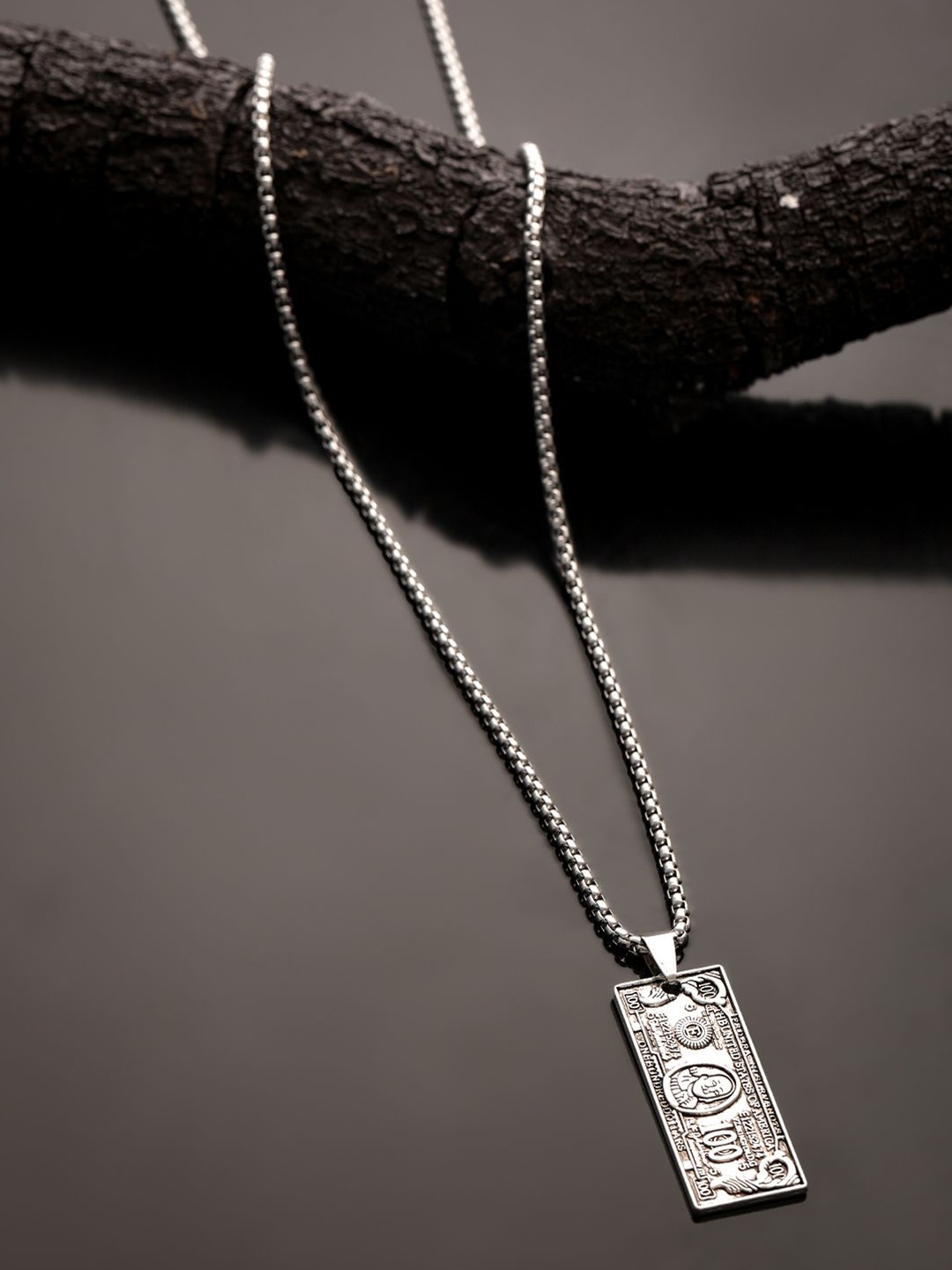 The Roadster Lifestyle Co. Men Rhodium Plated Stainless Steel Tarnish-Free Pendant Chain, Silver
The Roadster Lifestyle Co. Men Rhodium Plated Stainless Steel Tarnish-Free Pendant Chain, Silver