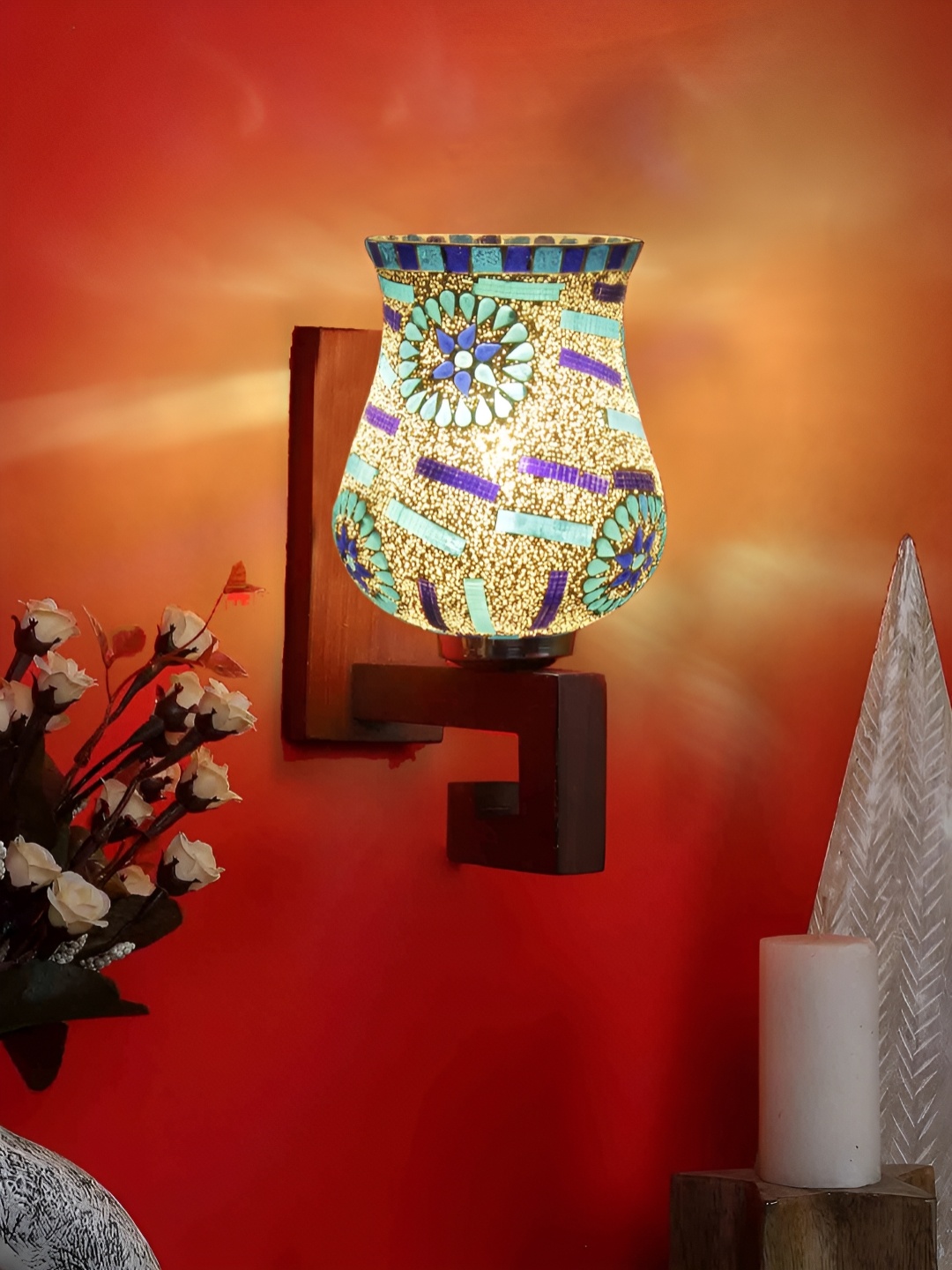 Devansh White & Blue Textured Wood Traditional Abstract Shaped Shaped Wall Lamp
Devansh White & Blue Textured Wood Traditional Abstract Shaped Shaped Wall Lamp