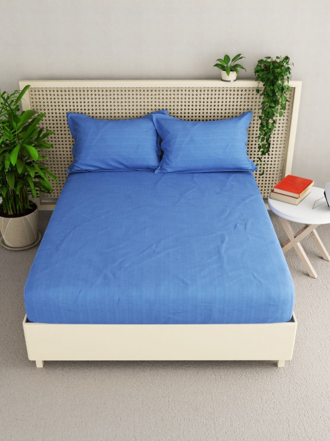 BIANCA Hilton Blue Striped 100% Egyptian Cotton 210 TC King Bedsheet Set 2.74 m X 2.74 m
BIANCA Hilton Blue Striped 100% Egyptian Cotton 210 TC King Bedsheet Set 2.74 m X 2.74 m