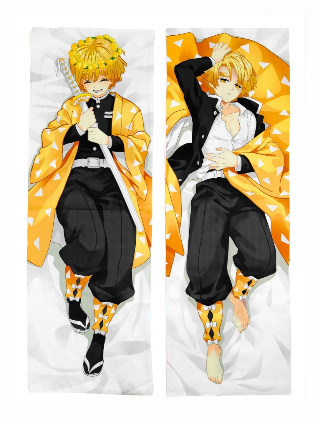 COMICSENSE Yellow & Black Demon Slayer Zenitsu Anime Printed Satin Rectangle Pillow Cover
COMICSENSE Yellow & Black Demon Slayer Zenitsu Anime Printed Satin Rectangle Pillow Cover