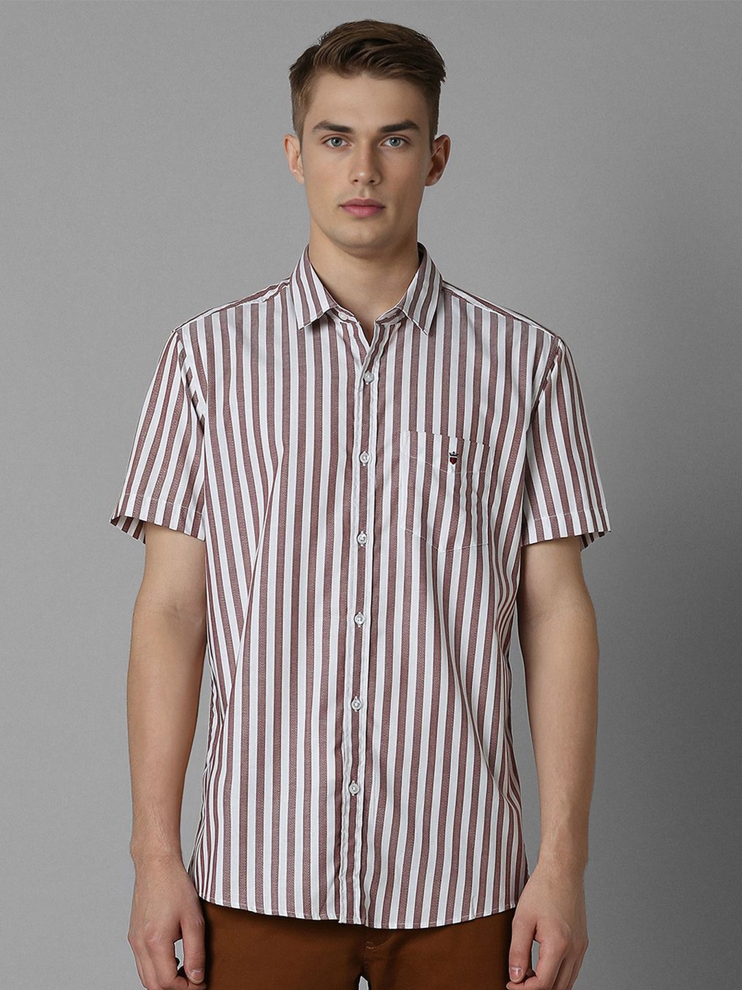 Louis Philippe Sport Men Spread Collar Vertical Striped Cotton Slim Fit Casual Shirt, White
Louis Philippe Sport Men Spread Collar Vertical Striped Cotton Slim Fit Casual Shirt, White